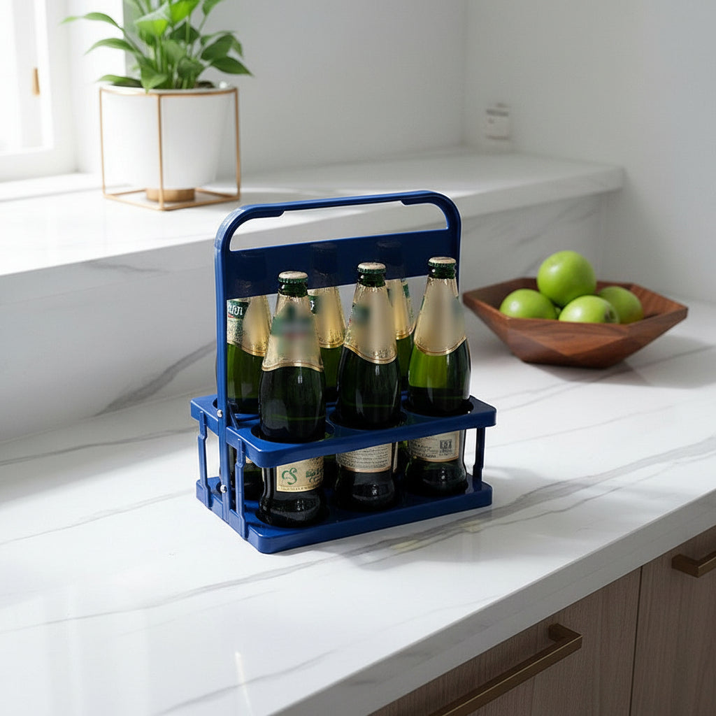 casier bouteille pour 6 bouteilles bleus pliable BottlePop