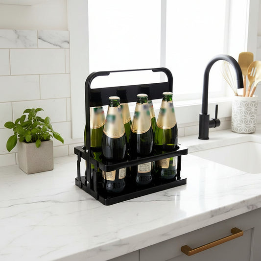 casier bouteille pour 6 bouteilles noirs pliable BottlePop