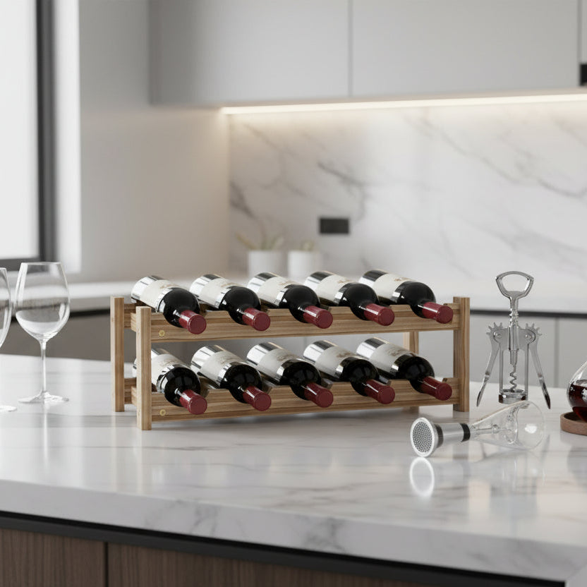 Casier bouteilles cuisine 10 bouteilles en bois VineaGrille