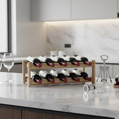 Casier bouteilles cuisine 10 bouteilles en bois VineaGrille