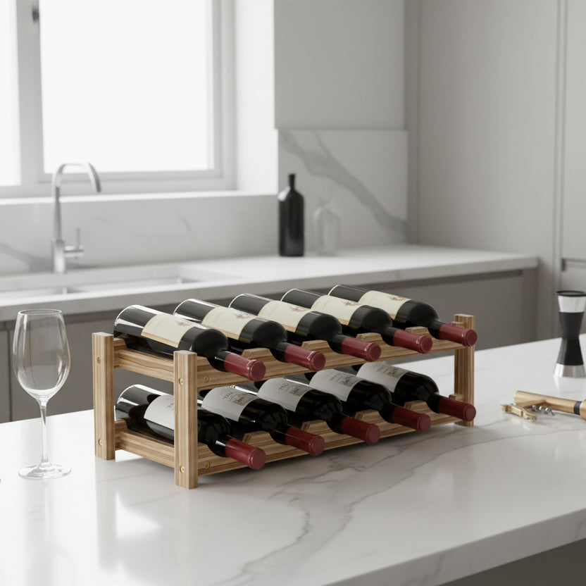 Casier bouteilles pour 10 bouteilles en bois cuisine VineaGrille