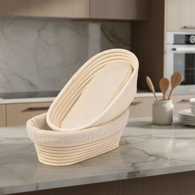 Corbeille à pain avec doublure en lin RattanGourmet