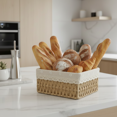 corbeille pour pain tissage traditionnel a la main tissage gourmet