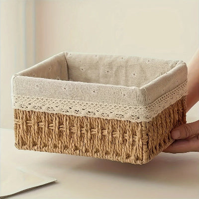 corbeille pour pain tissee main style intemporel tissage gourmet