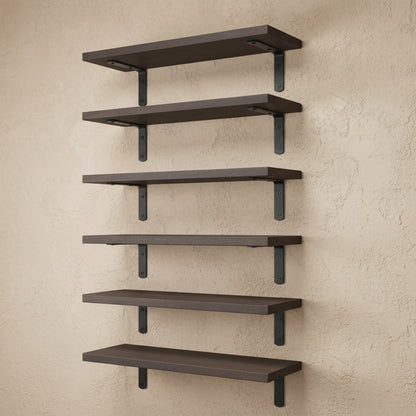 cuisine etagere murale bois massif brun 6 pieces AtelierRustik