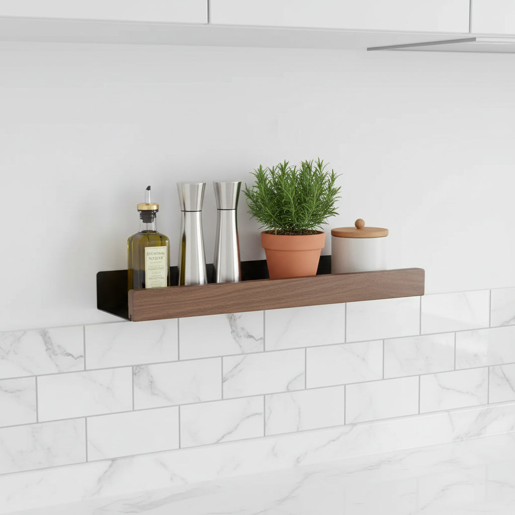 cuisine etagere murale epices huiles plan travail degagé FlexiWall 40cm