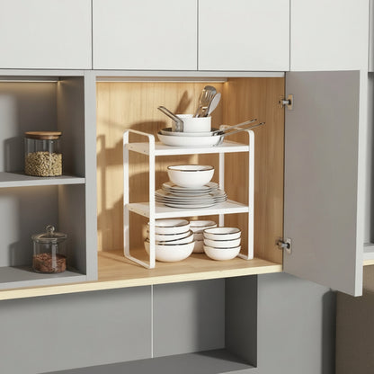cuisine étagères bois métal blanc rangement Structuro Double 30CM