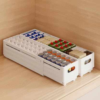 cuisine panier coulissant extensible petit blanc placard organisé Extensiblo