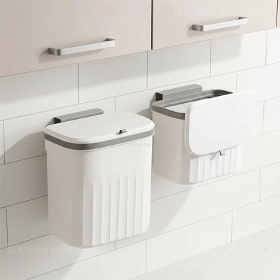 cuisine poubelles blanc murale compacte 8.5L 12L Suspendis