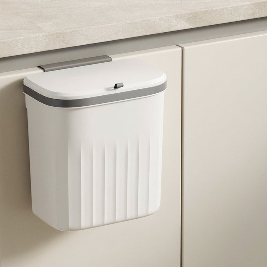 cuisine poubelles design blanc murale 12L Suspendis