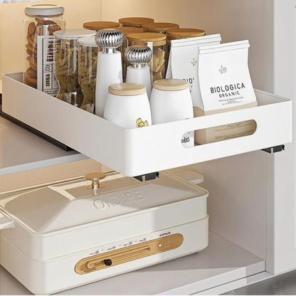 cuisine tiroirs coulissants blanc disponible rangement placard optimisé FlexiTiro