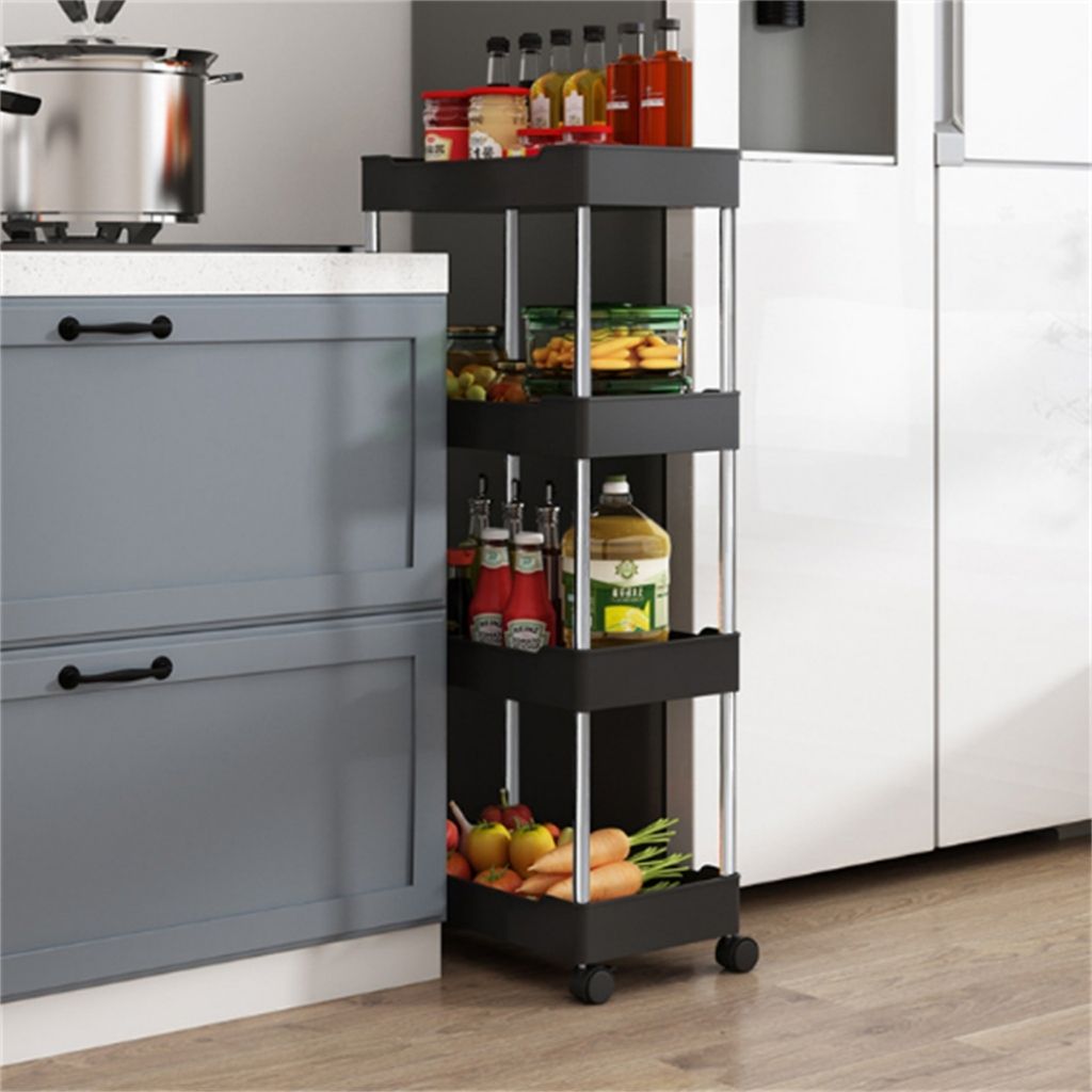 desserte a roulette entre frigo meuble Slimova Maxi