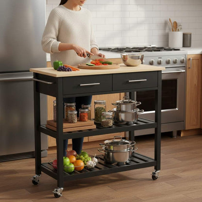 desserte femme préparant repas plateau degage Atelier Nomade