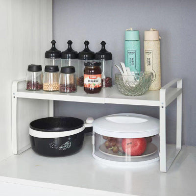 double rangement etagere de cuisine pratique plan de travail gagneplace
