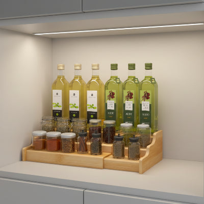 etagere a epice en bois extensible comptoir SpiceFlex 3 niveaux