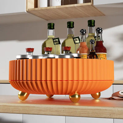 etagere a epice pour bouteilles et condiments design pratique orange