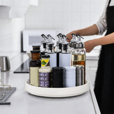 etagere a epice ronde avec garde corps sécurisant pots epices