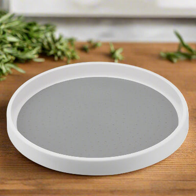 etagere a epice ronde blanc gris rotation 360 30.5cm