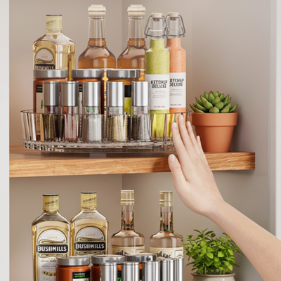 etagere a epices gris vert placard rangement pivotant pratique EpiceEcrin