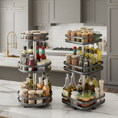 Étagère à épices modulable pivotante 3 niveaux carré TourSaveur Cubik
