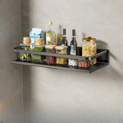 étagère à épices murale grise pour cuisine 30cm spicerack gris