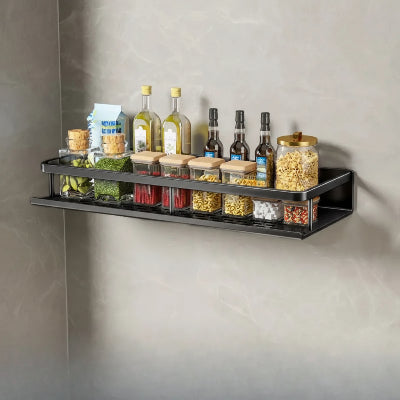 étagère à épices murale grise pour cuisine 40cm spicerack gris