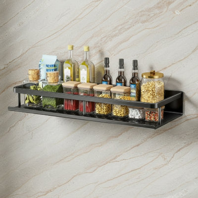 étagère à épices murale noire pour cuisine 40 cm SpiceRack Noir