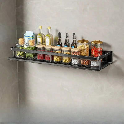 étagère à épices murale noire pour cuisine 50 cm SpiceRack Noir