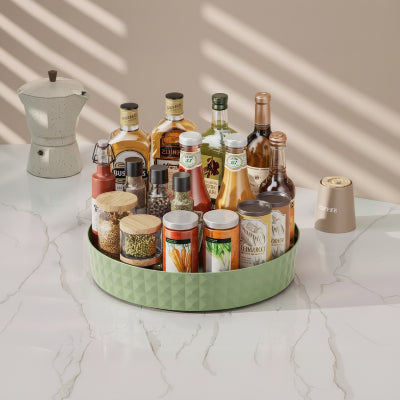 etageres a epice plateau tournant rangement cuisine vert matcha Rotepice