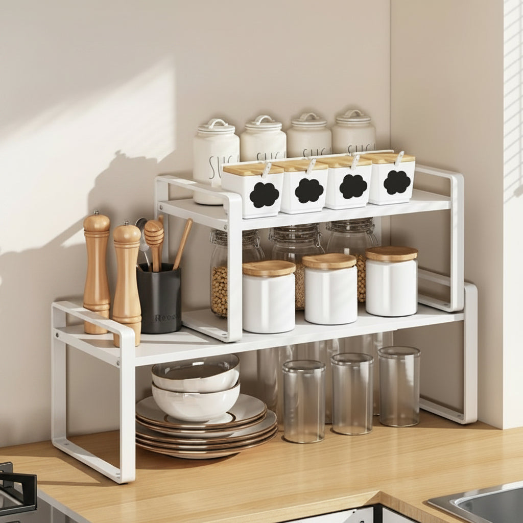 Étagère à poser cuisine épices condiments accessibles instantanément SpaceStand 30cm