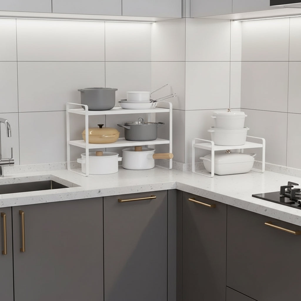 Étagère à poser cuisine vaisselle courante ustensiles rangés SpaceStand 30cm