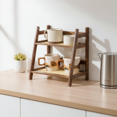etagere bois cuisine fonctionnelle et esthetique bambou brun