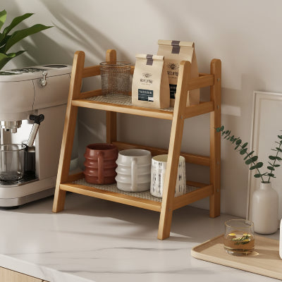 etagere bois cuisine pour rangement visible et accessible bambou naturel