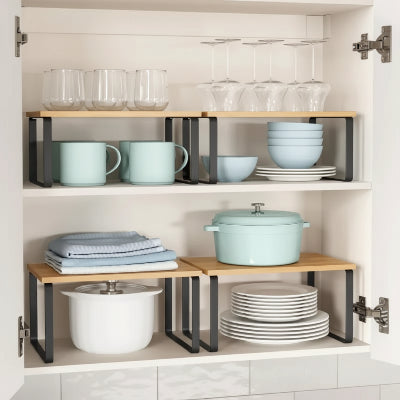 etagere bois metal noir multifonction disposition libre placard cuisine