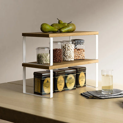 etagere bois pour cuisine metal blanc astuce optimisation intelligente