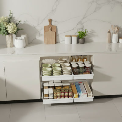 Etagere coulissante gain temps rangement optimise accessible WhiteGlide