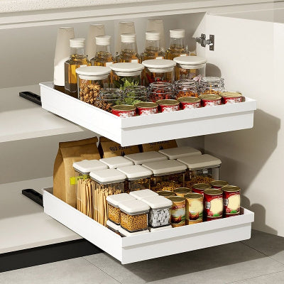 Etagere coulissante organisateur multifonction cuisine salle bain WhiteGlide