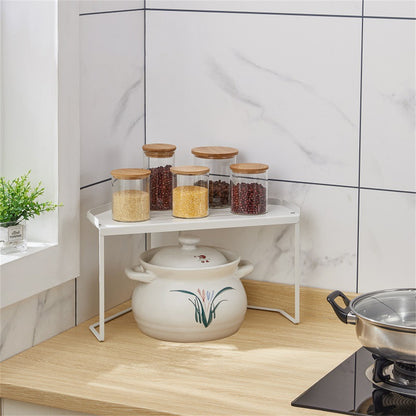 Étagère cuisine à poser blanc métal empilable taille large CoinMax