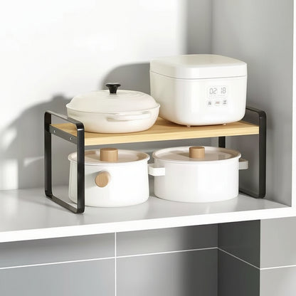 Etagere cuisine a poser noir bois 40 cm SpaceStand