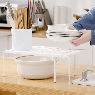 etagere cuisine blanche deployable pour rangement facile