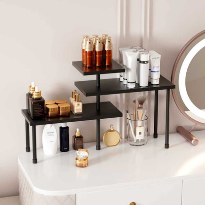 Etagere cuisine bois noir ouvert bureau coiffeuse entrée KitchyTier
