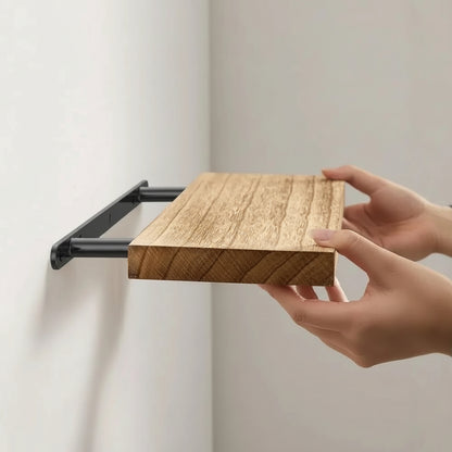 etagere cuisine murale bois montage mural securise Velora