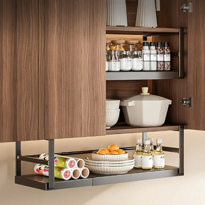 etagere cuisine rangement exterieur armoire suspendu extensible