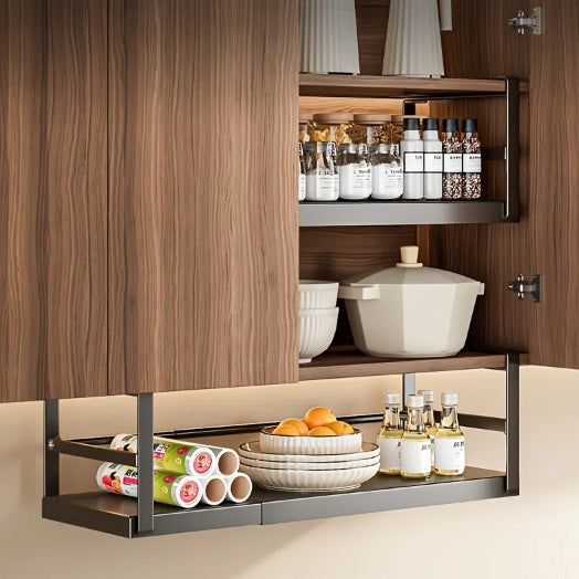 etagere cuisine rangement exterieur armoire suspendu extensible