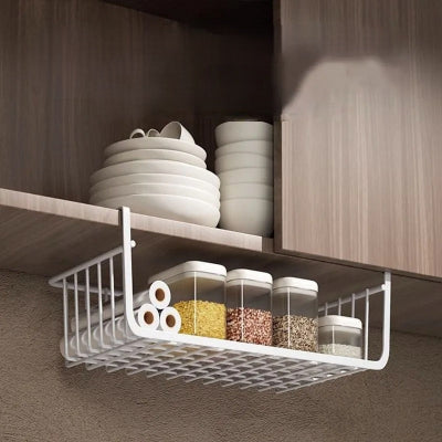 étagère cuisine rangement suspendue metal blanc gain de place rangeplus