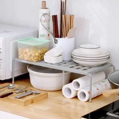 etagere cuisine retractable grise compacte mais haute capacite