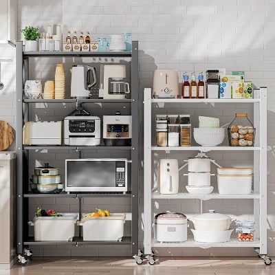 Étagère cuisine sur pied grande capacité acier Espace Titan