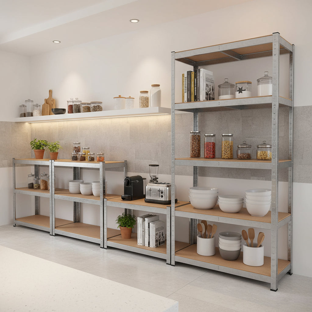 Etagere cuisine sur pied metal  organisation provisions 5Niveaux 170cm