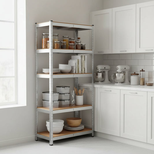 Etagere cuisine sur pied modulable acier FlexiRack 5Niveaux 170cm