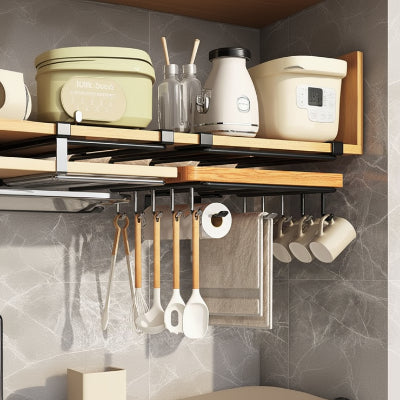 etagere cuisine suspendue combinaison avec sans crochets rangement metal